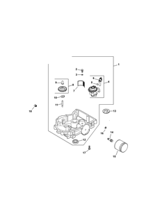 Kohler Cv670-3015 Oil Pan And Lubrication Diagram and Parts List for Z-FORCES48-KH 53AH5FJB050-22HP Cub Cadet Lawn Tractor
